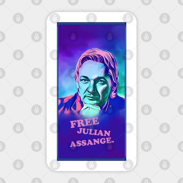 FREE JULIAN ASSANGE Sticker by chepea2